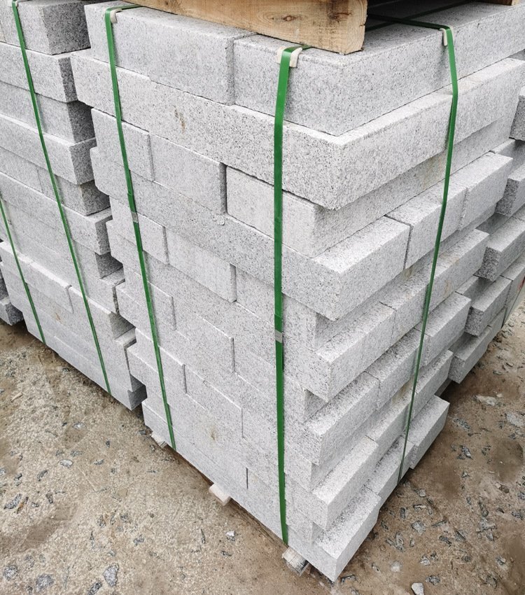 芝麻白火燒面路緣石展示 芝麻白火燒面路緣石展示