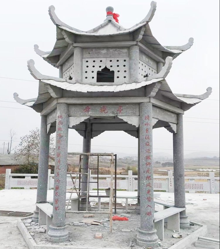 灰麻石雙層麻石亭子 灰麻石雙層麻石亭子